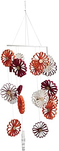 Creative Co-Op 9 Inch Round x 33 Inch H Handmade Recycled Paper Flower Mobile