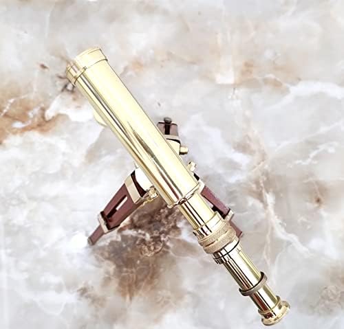 Vimal Nautical Brass Telescope with Wooden Tripod Stand