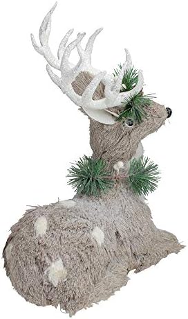 Northlight Gray Sisal Reindeer Christmas Figurine