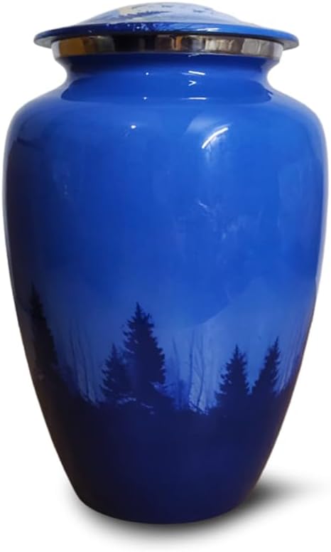 Artsymade Heaven Scenery Cremation Urn - Blue 200 Cubic Inches