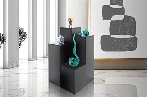 30 Inch Tall Floor Standing Pedestal Stand with 125 Inch Square Top Black