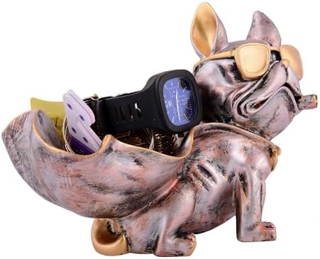 Cute Cool Dog Sculpture with Plate for Home Decor 1
