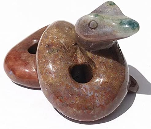 2 Inch Hand Carved Healing Crystal Snake Statue