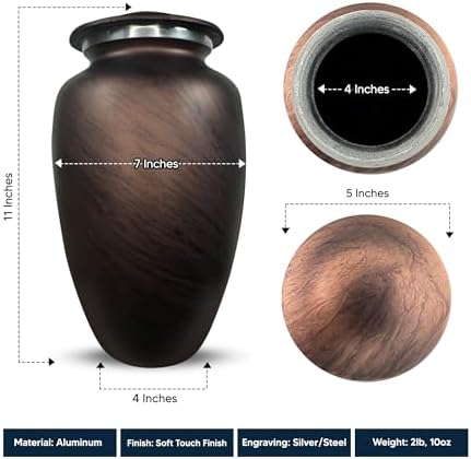 Custom Large Adult Cremation Urn - Personalized Name and Headstone Shape 200 Cubic Inch