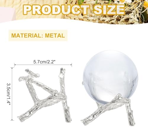 Uxcell Metal Crystal Ball Display Stand 22 Inch White