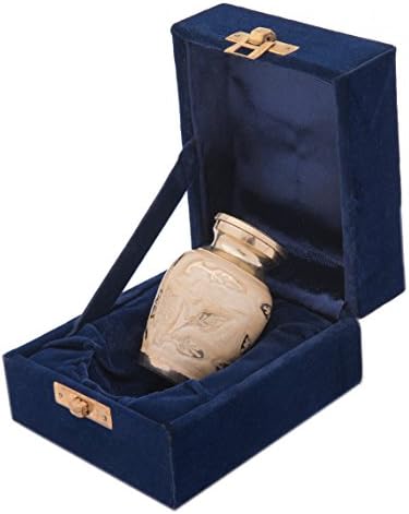 Casket Depot Eternity Cream Gold Engraved Brass Urn