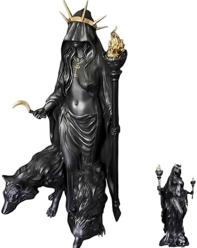 Hekate Statue Cold Cast Resin Witch Goddess Light Bringer