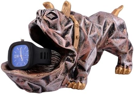 Skycrafts Cool Dog Sculpture with Plate for Home Decor