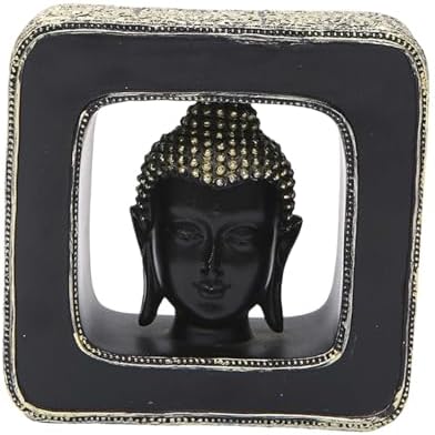 Fenteer Buddha Head Statue Resin Decor Figurine