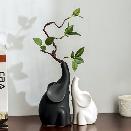 Lovely Elephant Sculpture with Flower Home Decor
