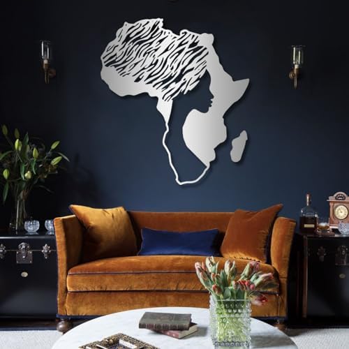 Yemwot African Woman Gold Metal Wall Art 29x33