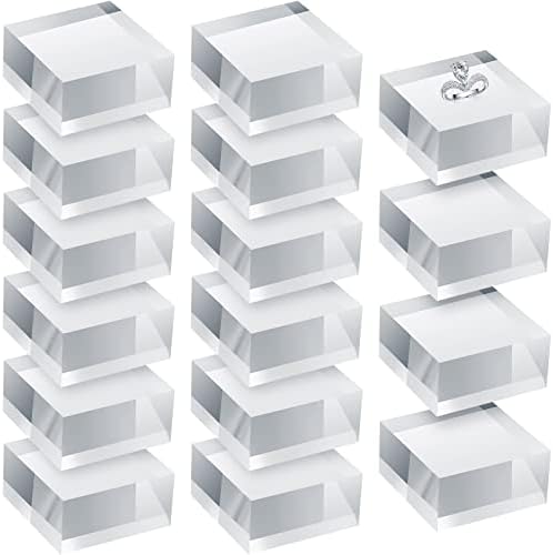 Clear Acrylic Display Blocks Jewelry Showcase Stand