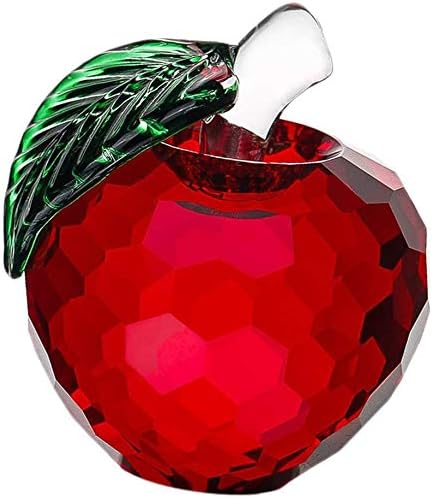 Crystal Apple Figurine Red Home Decor Sculpture