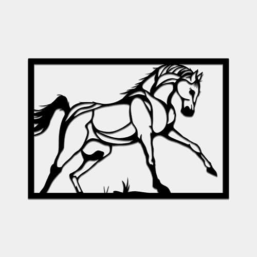 BONPERLA Dynamic Running Horse Wall Sculpture - 236 x 165 Inches