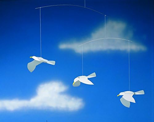Flensted Mobiles Soaring Seagulls 16 Inch Hanging Mobile