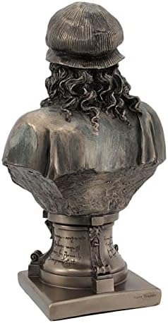 Italian Renaissance Artist Leonardo Da Vinci Figurine Bronze Resin Statue