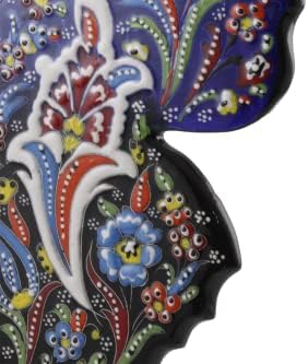 EliPOT 12 Inch Black Ceramic Butterfly Wall Sculpture