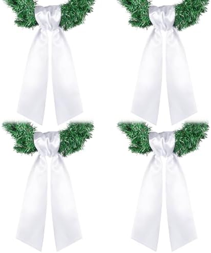 White Wreath Sash for Front Door 449 x 563 4 Pcs
