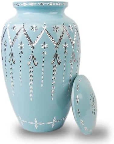 105in Decorative Cremation Urn - Blue