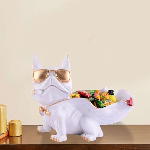 Cool Dog Sculpture with Plate for Home Decor 1