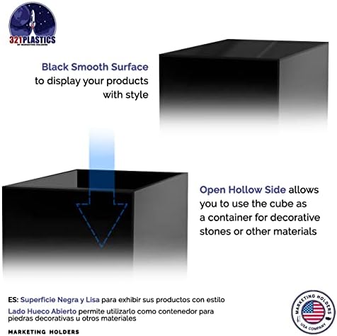 12 Inch Glossy Black Acrylic Display Riser Box