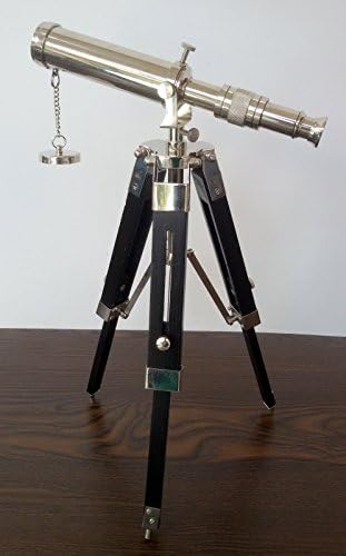 Mahira Nautical Brass Telescope Decorative Table Set