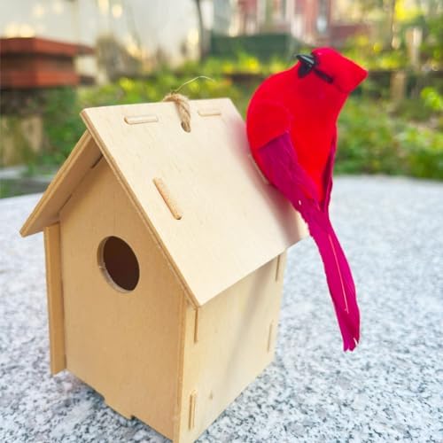 3pcs Artificial Birds for Home Garden Christmas Decor