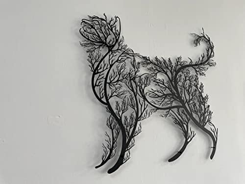 DEKADRON Tree Cat Wall Art Sculpture 39x34cm