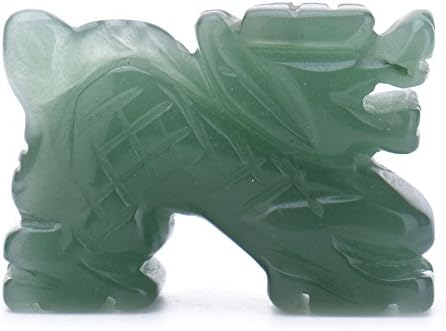 AITELEI 2-Inch Carved Aventurine Dragon Ornament Figurine