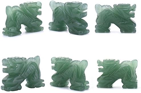 AITELEI 2-Inch Carved Aventurine Dragon Ornament Figurine