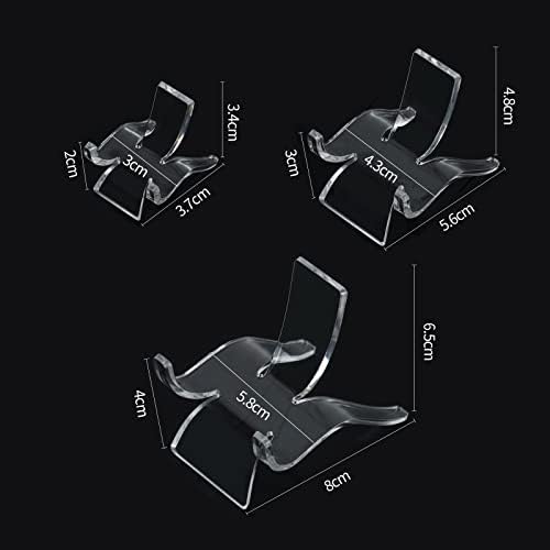 Rock Display Stand with 3 Sizes and 36PCS Acrylic Stands for Home Decor and Art