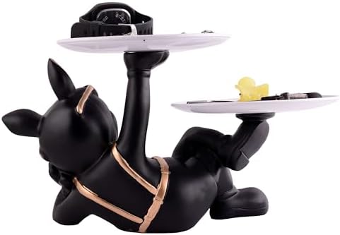 Resin Cool Dog Sculpture for Home Office Decor