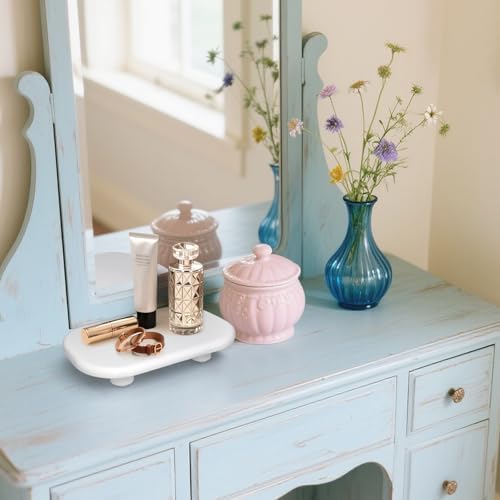Sopicoz 9 Inch White Wooden Display Riser Stand