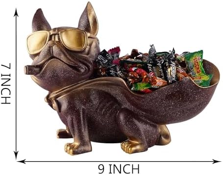 Cool Dog Resin Sculpture Decor Showpiece for Home Kitchen Office