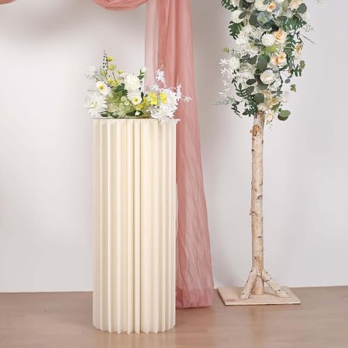 Efavormart 40 Inch Ivory Accordion Folding Pedestal Box