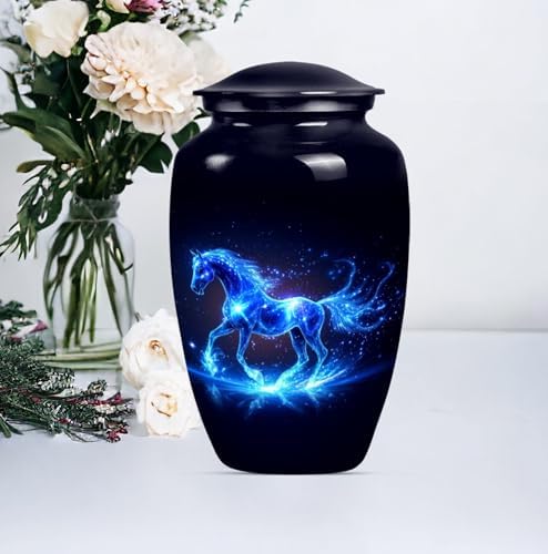 10 Inch Horse Urn for Cremation Ashes - Decorative Burial Urn for Human Remains