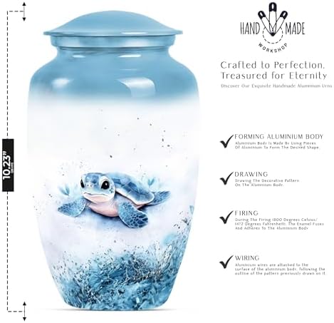 Turtle Urn - Unique Cremation Urn for Ashes 10 Set of 1