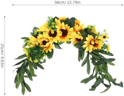 Artificial Sunflower Floral Swag for Wedding Backdrop and Home Decor