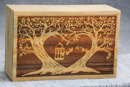 Life of Tree Urn for Human Ashes - Handmade Wood