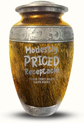 Personalized Large Adult Cremation Urn - Custom Name TV Movie Theme 200 Cubic Inch Gold
