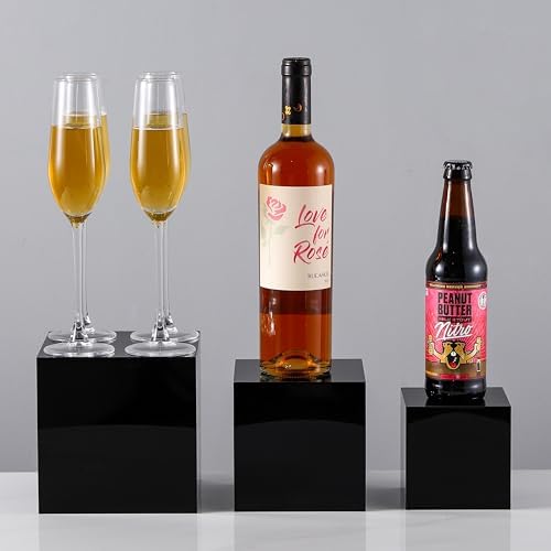 Sets of 3 Acrylic Display Risers with Hollow Bottoms