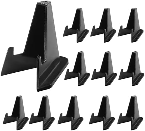 Hordion 12 Pack Black Acrylic Easel Stand Display
