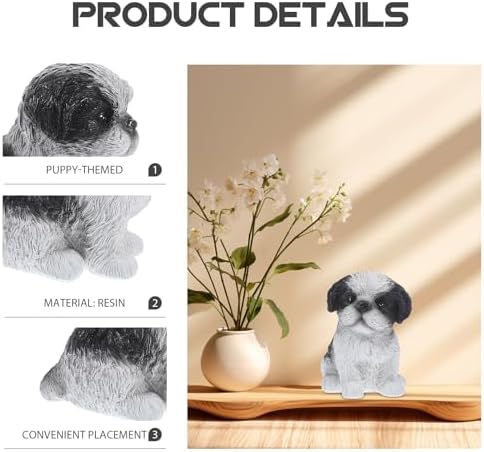 Adorable Dog Statue Home Decor Miniature Figurine