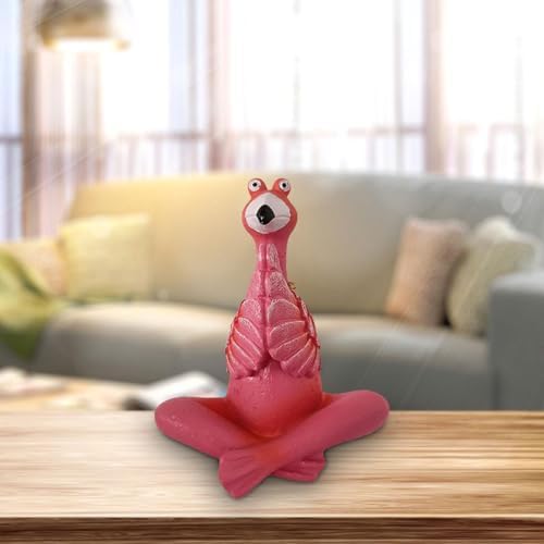 Fenteer Flamingo Figurine Garden Decor Sculpture