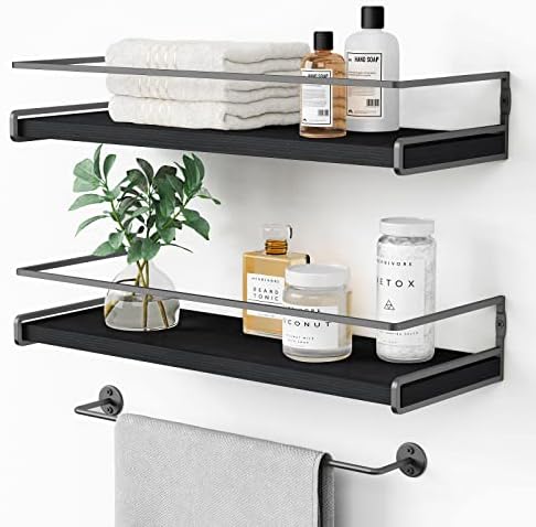 Forbena Floating Shelves Set of 2 for Bathroom and Kitchen