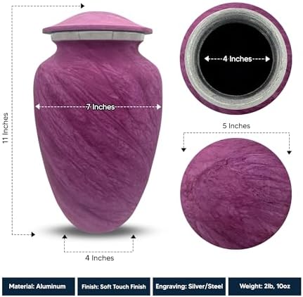 Custom Large Adult Cremation Urn with Funny Design - 200 Cubic Inch Pink