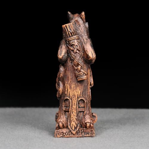 Dryad Design Skadi Statue - Norse Goddess Winter Figurine 4 Inch Tall Wood Finish