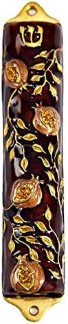 Bless This House Mezuzah Case Pomegranate Tree 4 Inch