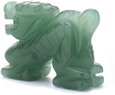 AITELEI 2-Inch Carved Aventurine Dragon Ornament Figurine