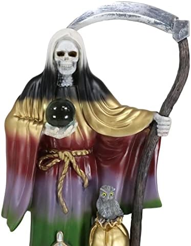Ebros Gift Holy Death Santa Muerte Statue with Scythe and Glass Globe
